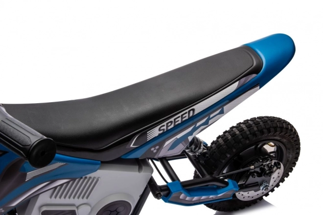 Battery-Powered Blue Kids Motocross Bike