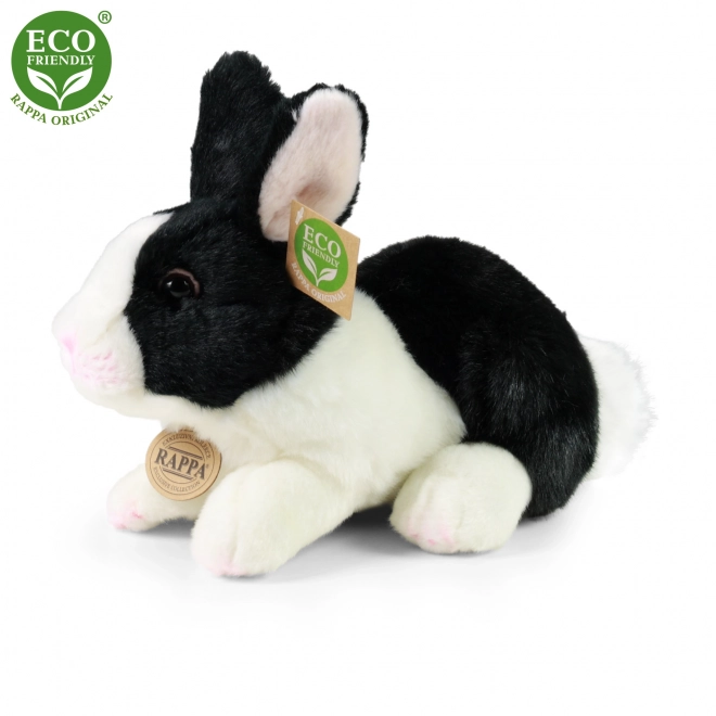 Eco-friendly White and Black Plush Rabbit