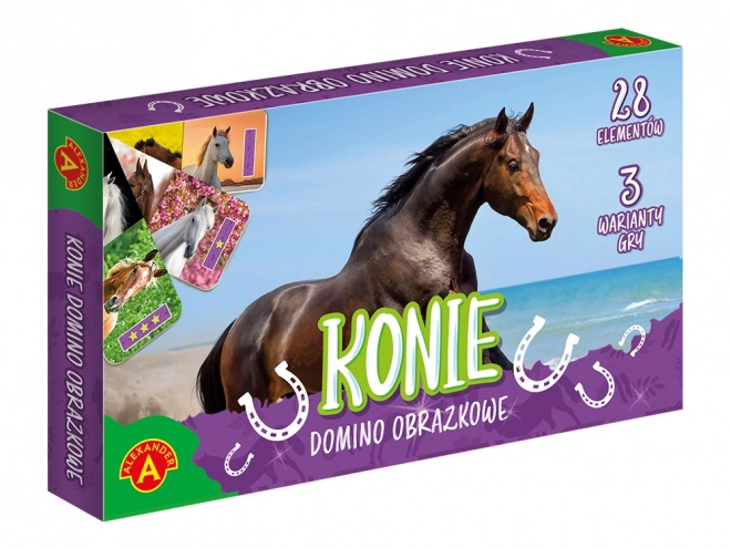 Ilustrowane domino Konie