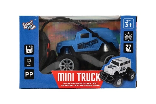 RC Mini Truck with Lights - Blue