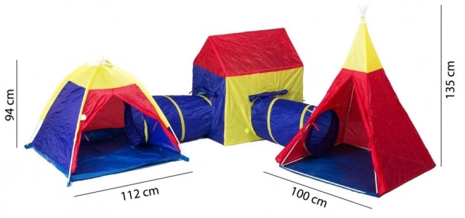 Children's Play Tent Set with Tunnels