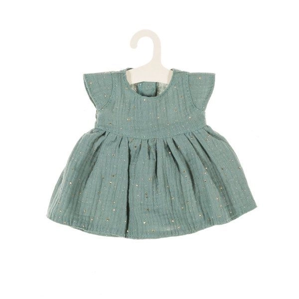 Dark Mint Muslin Dress for Doll 38cm