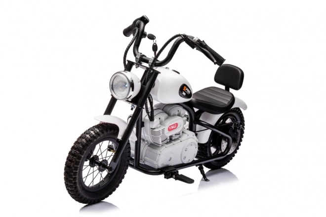 Battery-Powered Electric Motorcycle - 36V White