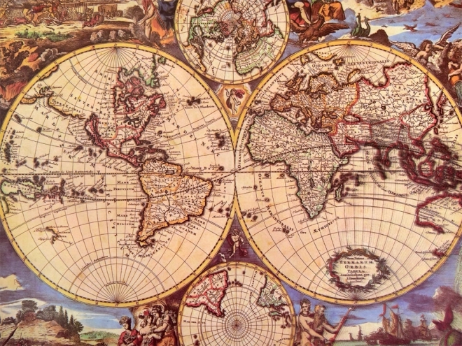 Antique World Map Puzzle 1000 Pieces