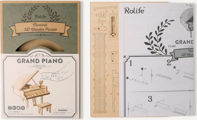 Wooden 3D Puzzle Grand Piano