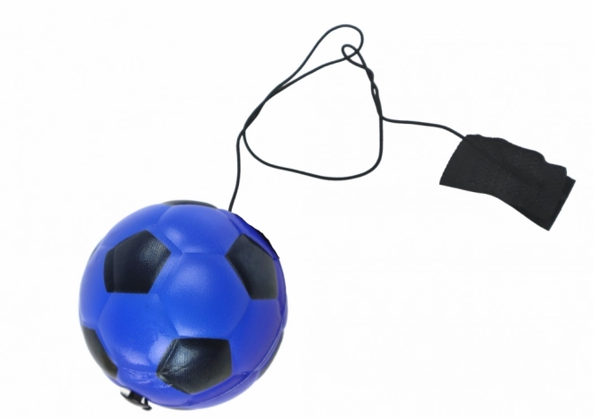 Soccer Ball Yo-Yo with Elastic 6cm Blue