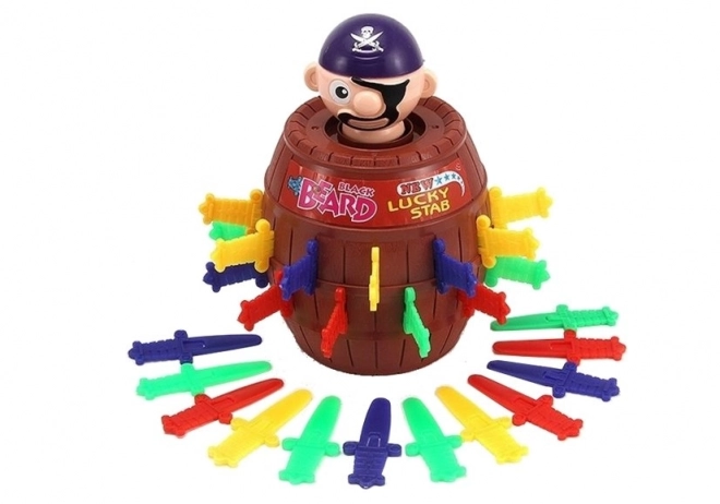 pop up pirate family game with 24 colorful daggers