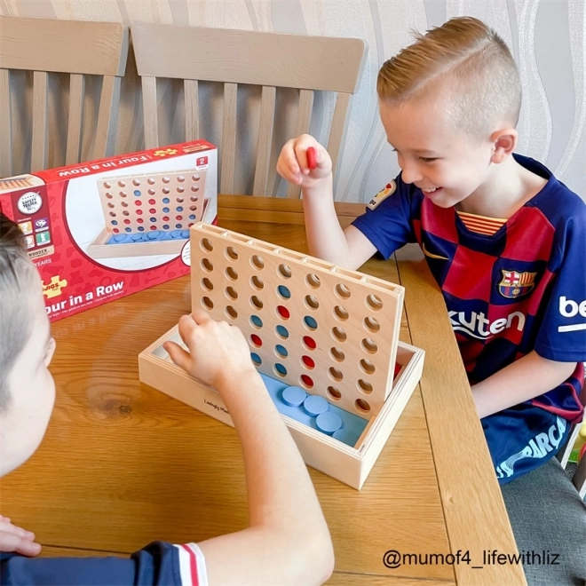 Connect Four Wooden Strategy Game