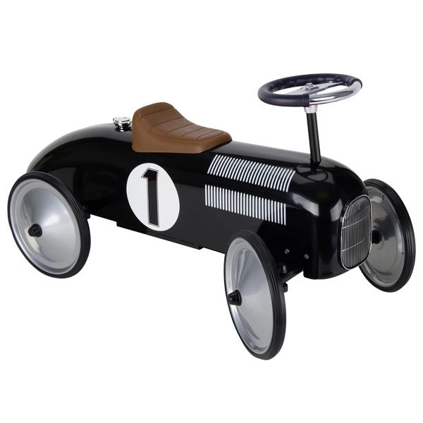 Black Retro Racing Ride-On