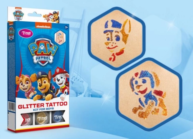 Paw Patrol Boys Glitter Tattoo Set