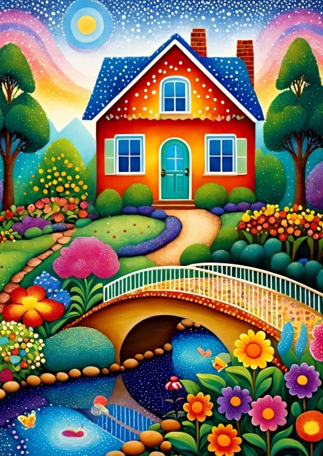 Enjoy Colorful House 1000 Piece Puzzle