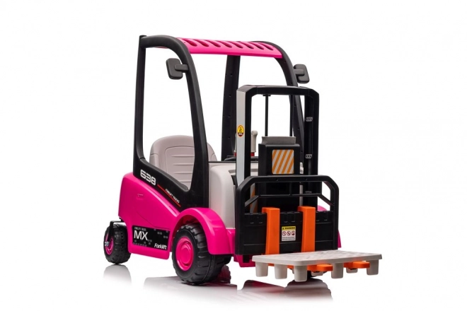 Pink Battery-Powered Forklift