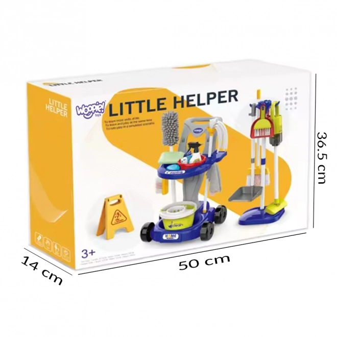 Woopie set pulizia carrello XXL 3 in 1 29 pezzi blu