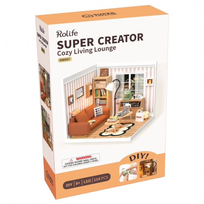 Robotime Cozy Living Room Miniature Kit