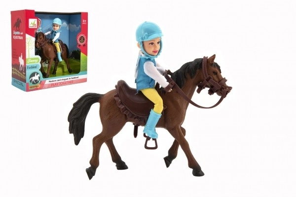 Horse and Jockey Doll Set