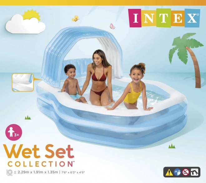 Family Inflatable Pool with Canopy