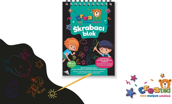 Scratch-off colorful notepaper 10×14 cm, 10 pcs