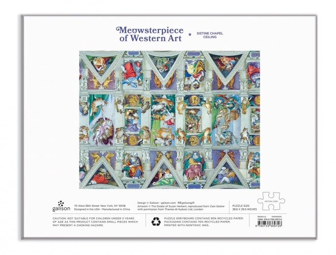 Galison puzzle meowsterpiece sistine chapel 2000 pieces