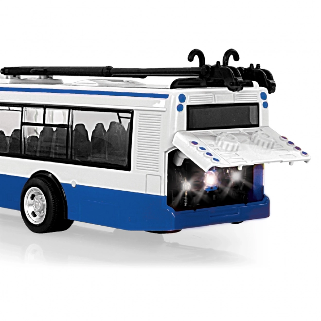 Trolleybus with Czech Announcements 28 cm Blue