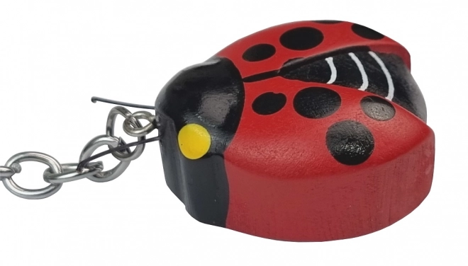 Wooden Ladybug Keychain