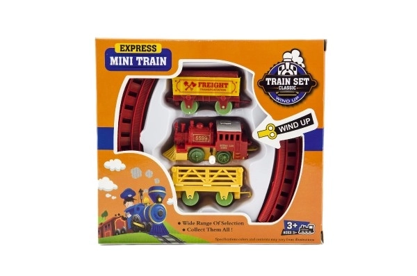 Toy Train Set with Key and 2 Carriages