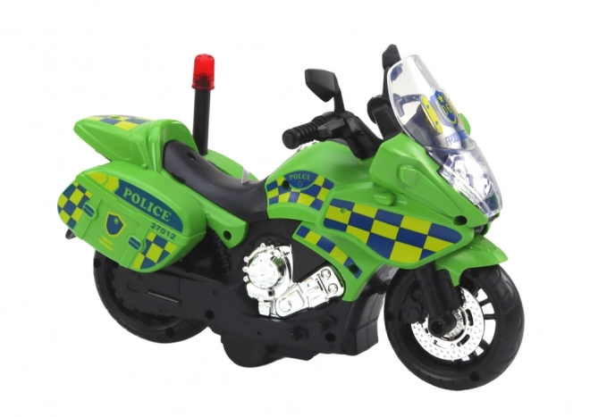 Police Motorcycle Toy with Light and Sound Effects