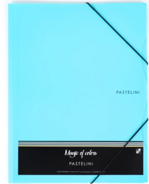 Folder pastel blue A4 with elastic band