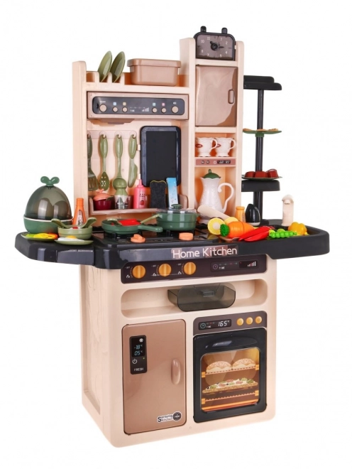 Stylish Children's Kitchen Set with Water Faucet and Interactive Burner