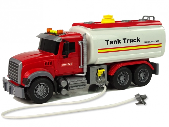 White Tanker Truck with Sound and Light Effects