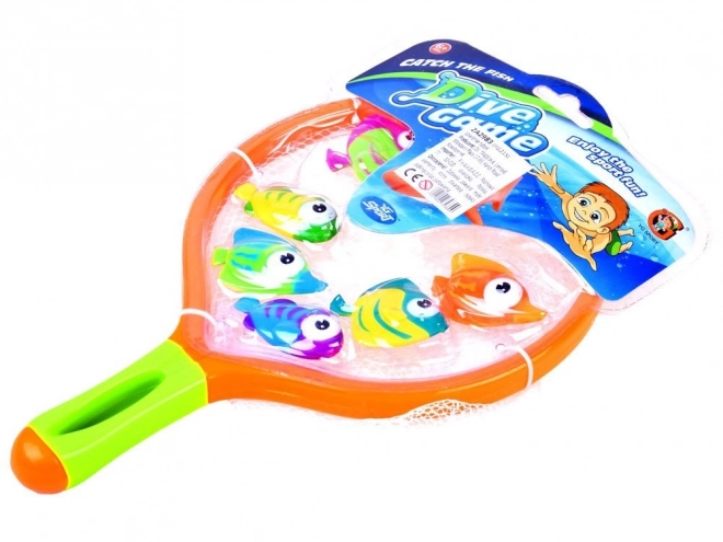 Colorful Bath Fishing Net Toy Set