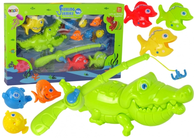 Fishing Game Set with Fishing Rod and Crocodile