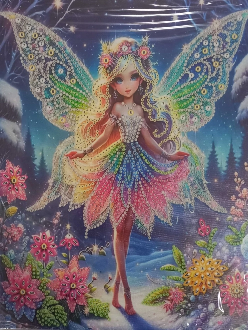 Diamond Painting Canvas Winter Fairy 23x30cm