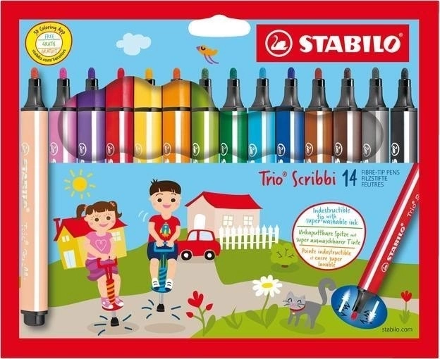 Stabilo Trio Scribbi Set 14 Markers