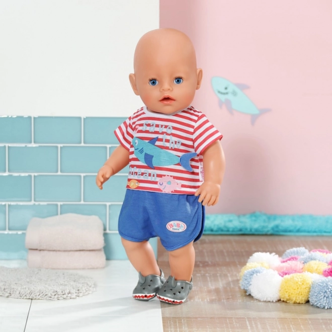 Baby Born Bath Pajamas with Shoes in Blue for 43cm Dolls