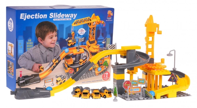 Construction Site with Vehicles and Accessories