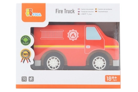 Wooden Fire Truck Toy