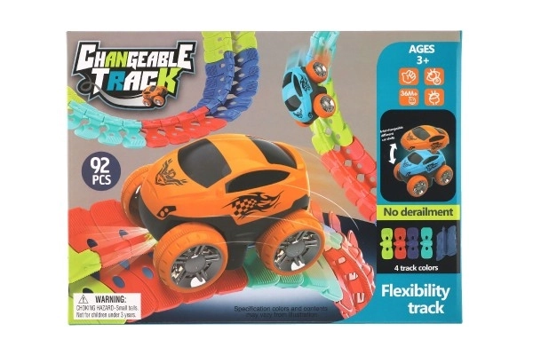 Colorful Flexible Race Track Set with Light-Up Car