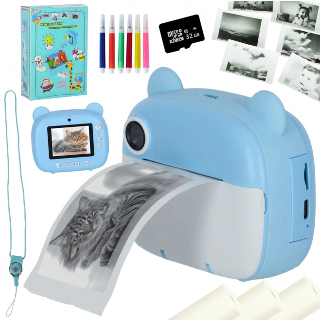 Instant Camera for Children Blue Bear