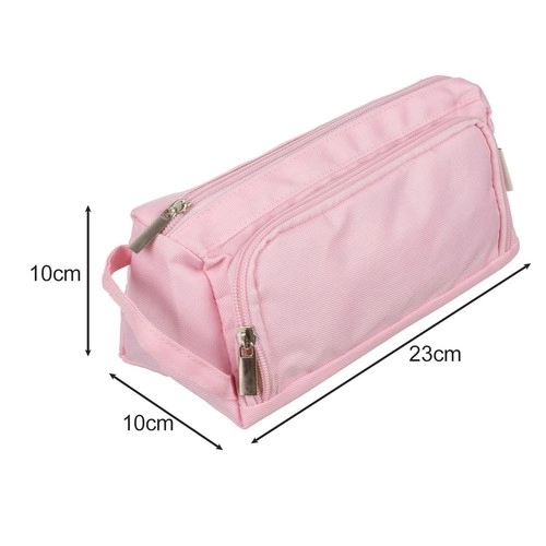 Large Pink Oxford Fabric School Pencil Case