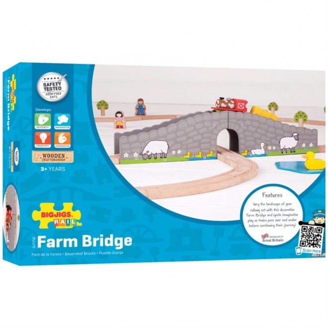 Bigjigs Rail Farm Bridge with Tunnel