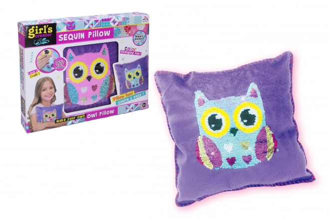 Sew Your Own Owl Pillow with Sequins