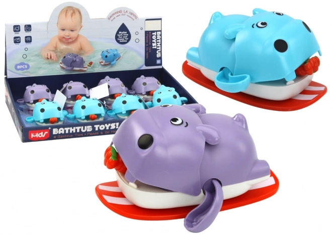 Wind-Up Floating Hippo Bath Toy