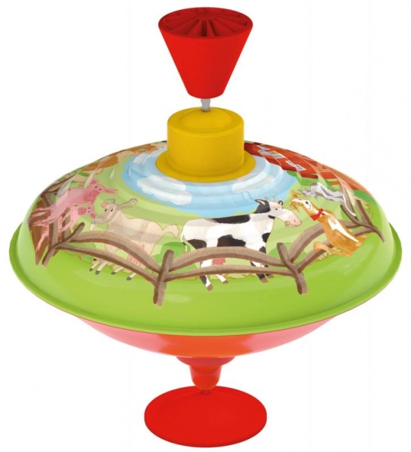 Spinning Top with Farm Theme