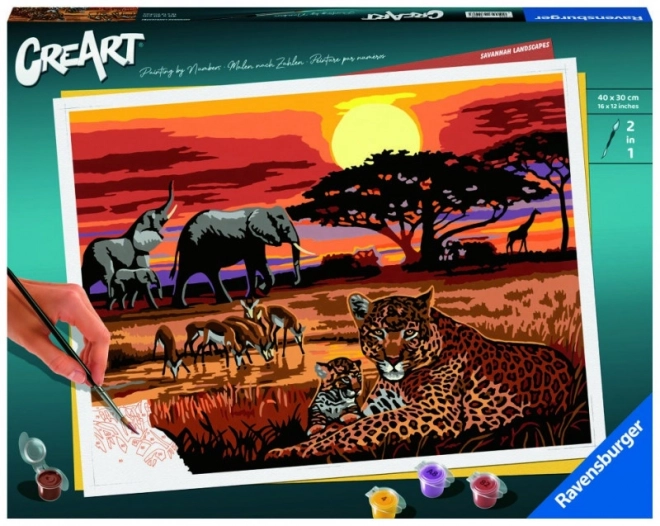 CreArt African Landscape Paint by Numbers Set