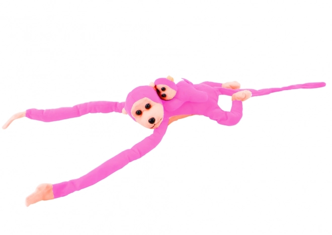 Plush Monkey Toy with Baby Pink 70cm