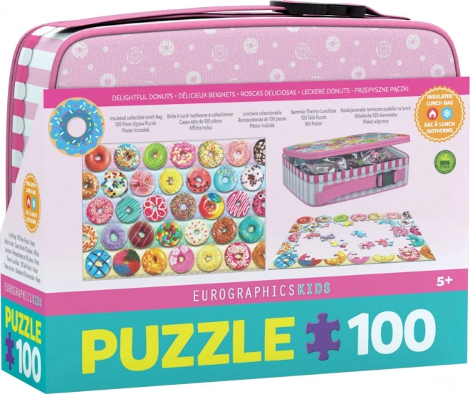 Eurographics Jigsaw Puzzle in Lunch Box - Donuts 100 Pieces