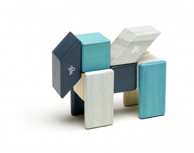 Magnetic Building Blocks by Tegu - Blue Set