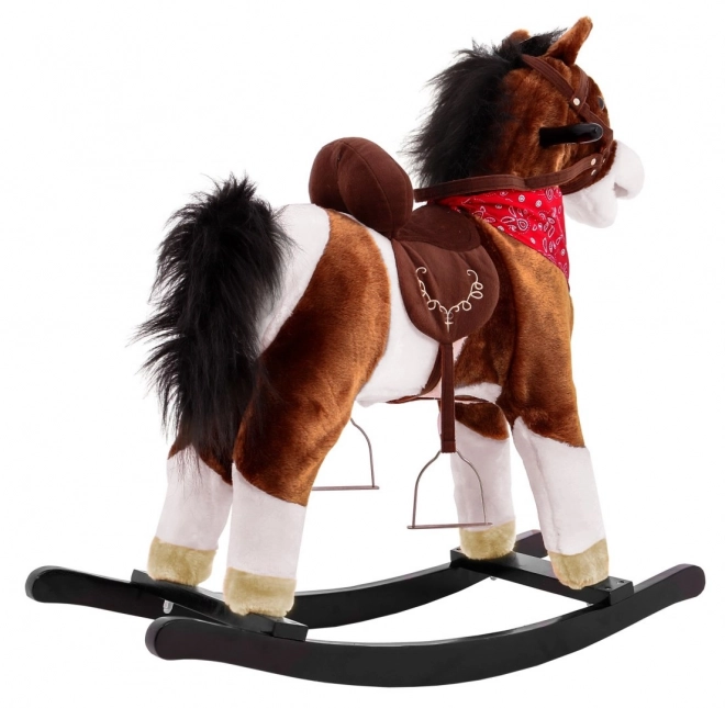 Rocking Horse For Kids With Interactive Functions - Dark Brown