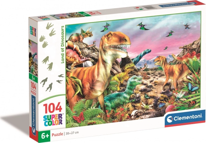 Dinosaur Land Puzzle for Kids 104 Pieces