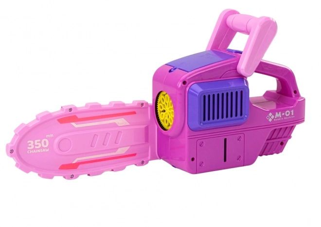 Bubble Machine Chainsaw Toy Pink